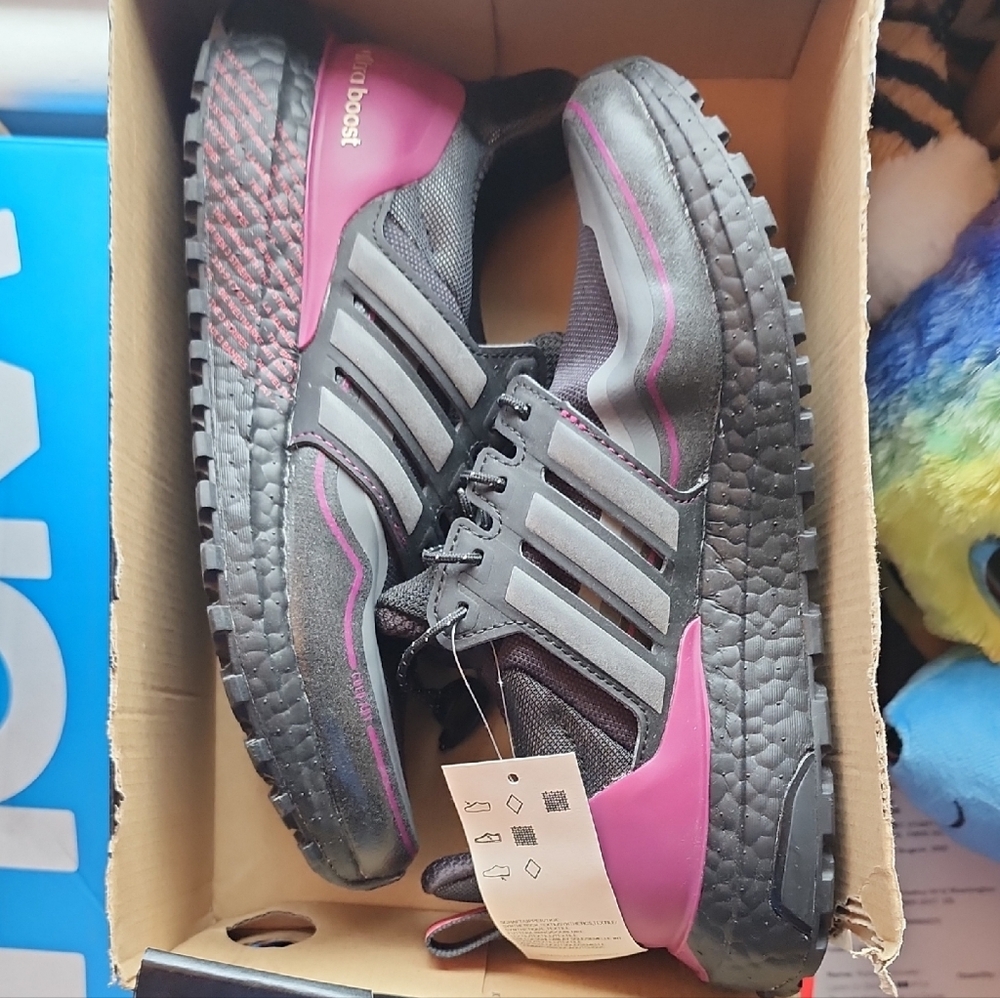 🆕 Adidas Black and Purple Athletic Ultraboost C.RDY DNA